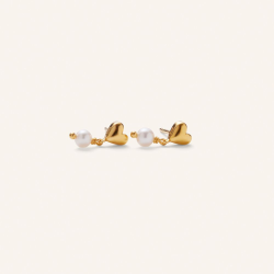 White adore earsticks Pernille Corydon, gold