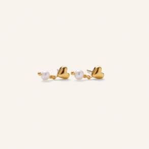 White adore earsticks Pernille Corydon, gold