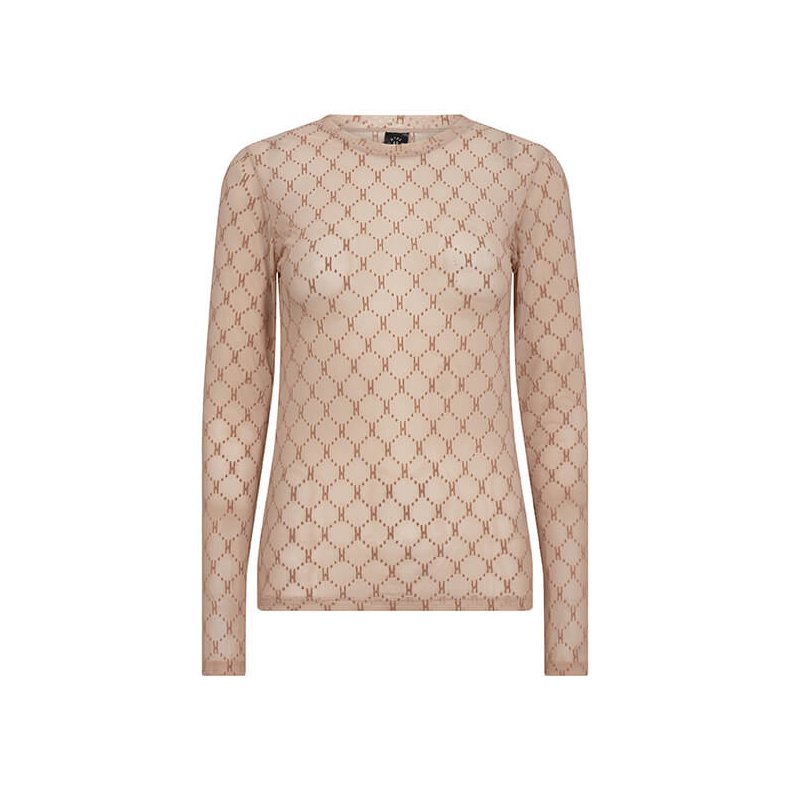 Mesh blouse Hype the Detail, nude
