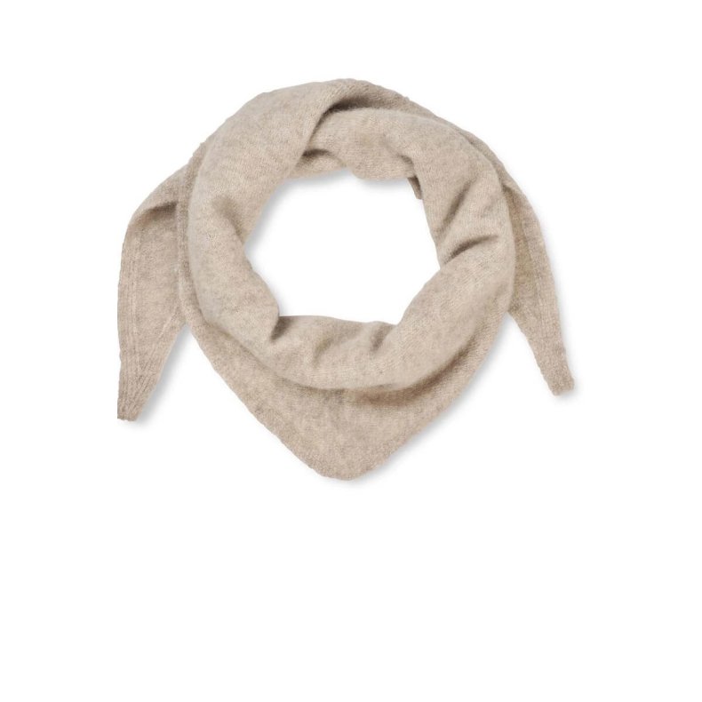 Zoe scarf SibinLinnebjerg, light melange sand