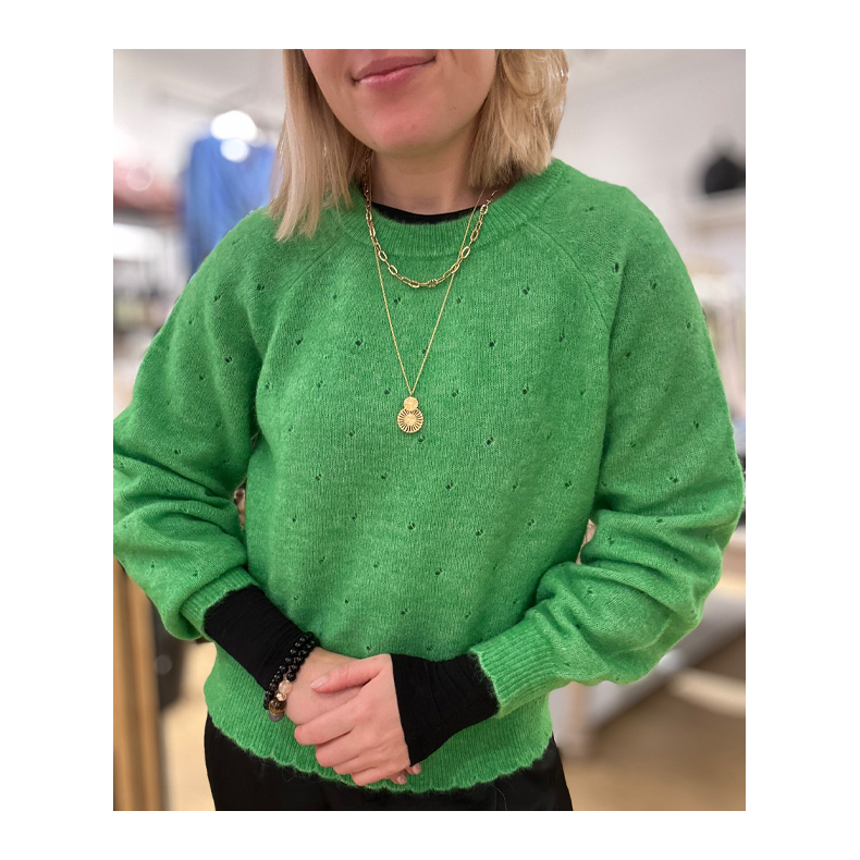 Nurietto pointelle pullover N�mph, vibrant green