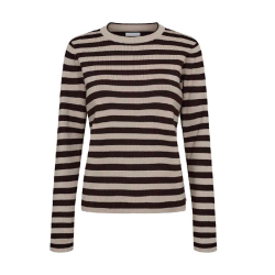 Nustripey pullover Nmph, black coffee