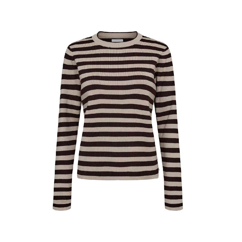Nustripey pullover Nmph, black coffee