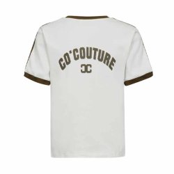 Edgecc stripe v-tee co'couture, off white military olive