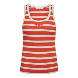 GrannyCC rib emb. tank top Co'couture, flame
