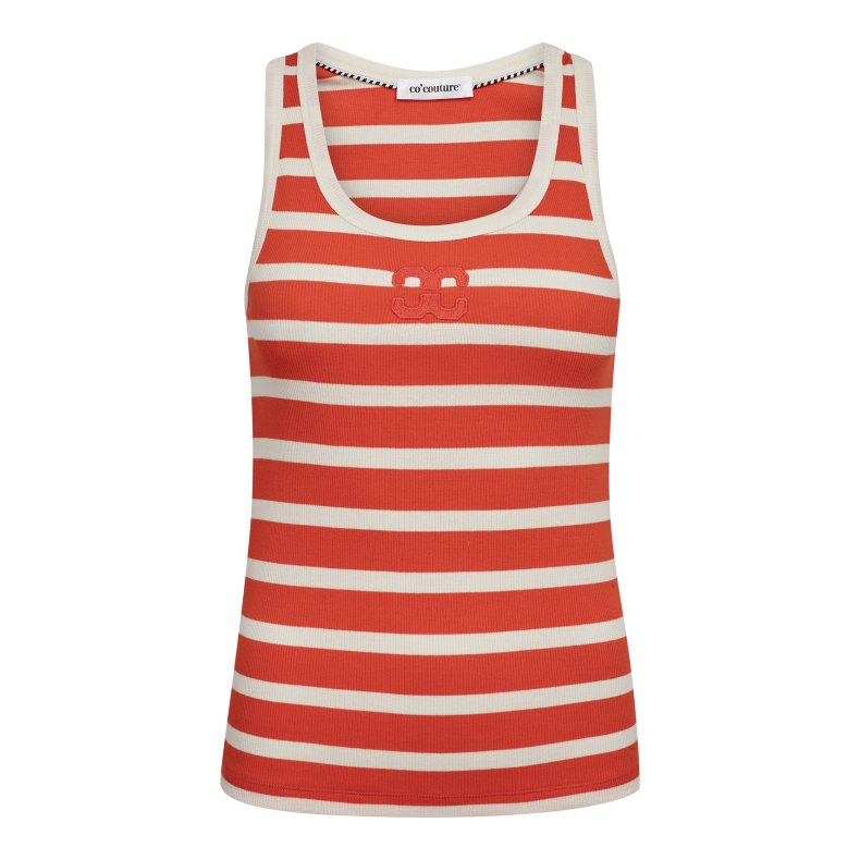 GrannyCC rib emb. tank top Co'couture, flame