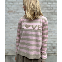 1-3 love st cashmere love striped Lulu's Love, beige/rose