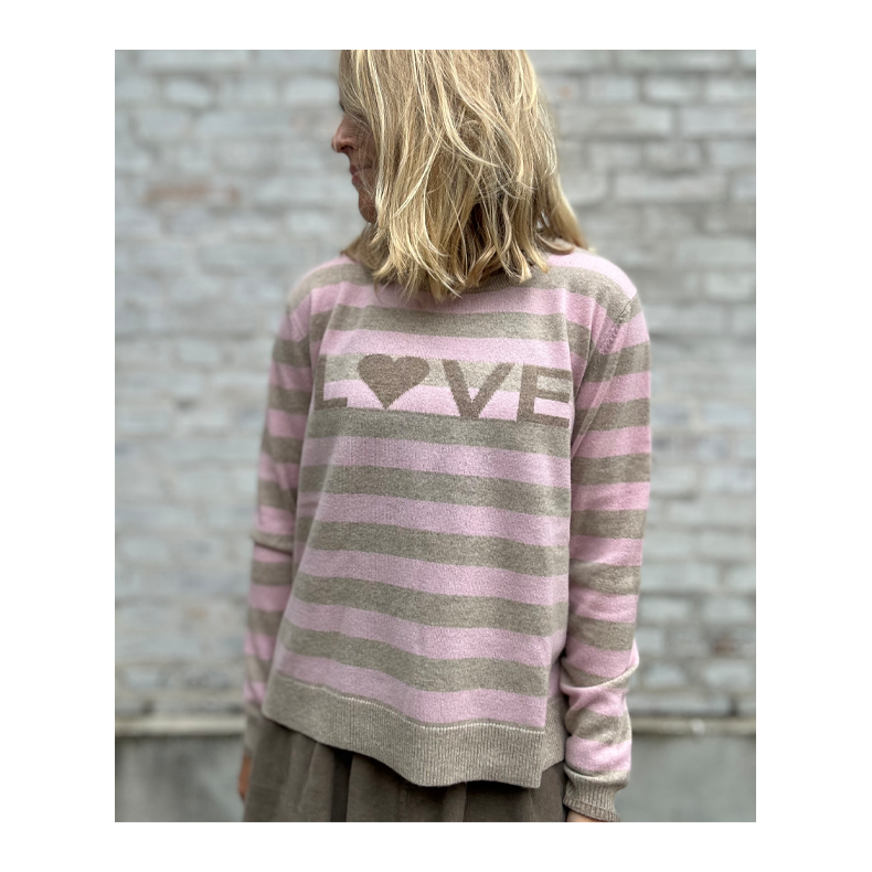 1-3 love st cashmere love striped Lulu's Love, beige/rose