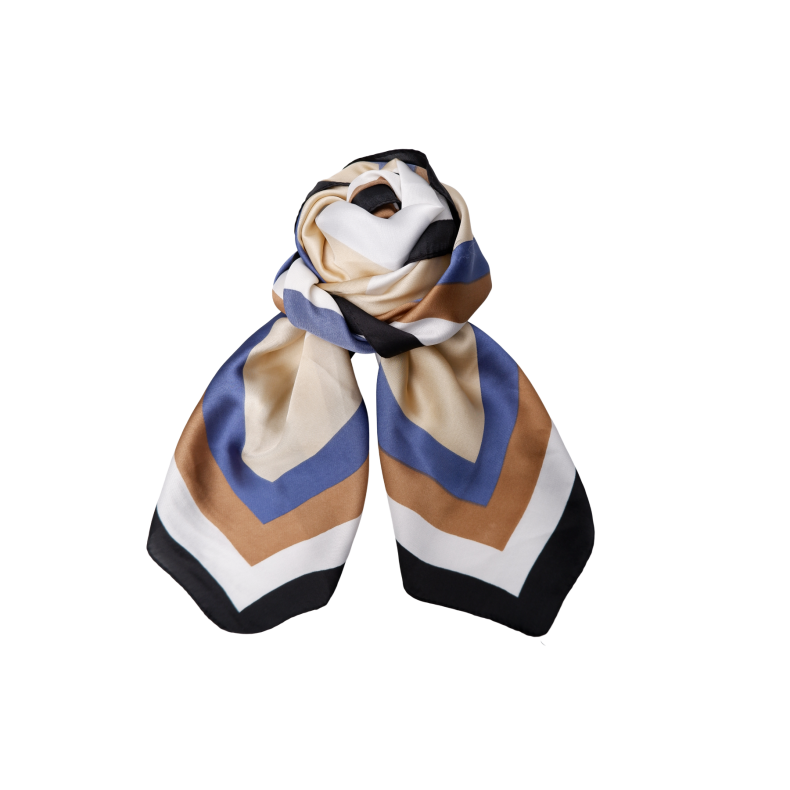 Carnaby mini scarf Black Colour, denim blue