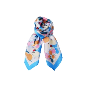 Leeva mini scarf Black Colour, blue multi