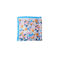 Leeva mini scarf Black Colour, blue multi
