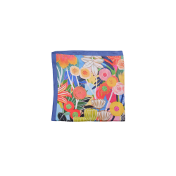 Eden mini scarf Black Colour, multi blue