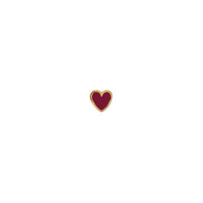 Petit love heart single earring enamel Stine A, burgundy