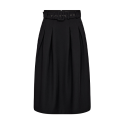 Luna belt midi pleat skirt Co'Couture, black