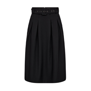 Luna belt midi pleat skirt Co'Couture, black