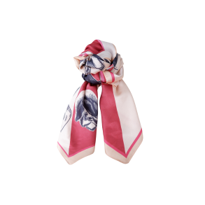 Bcelena satin scarf Black Colour, wine