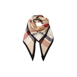 Bcshira triangle satin scarf Black Colour, burnt orange