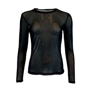 Annie mesh blouse Black Colour, black