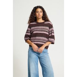 Ihhallo ss pullover ICHI,  Fudge W Pink Stripes