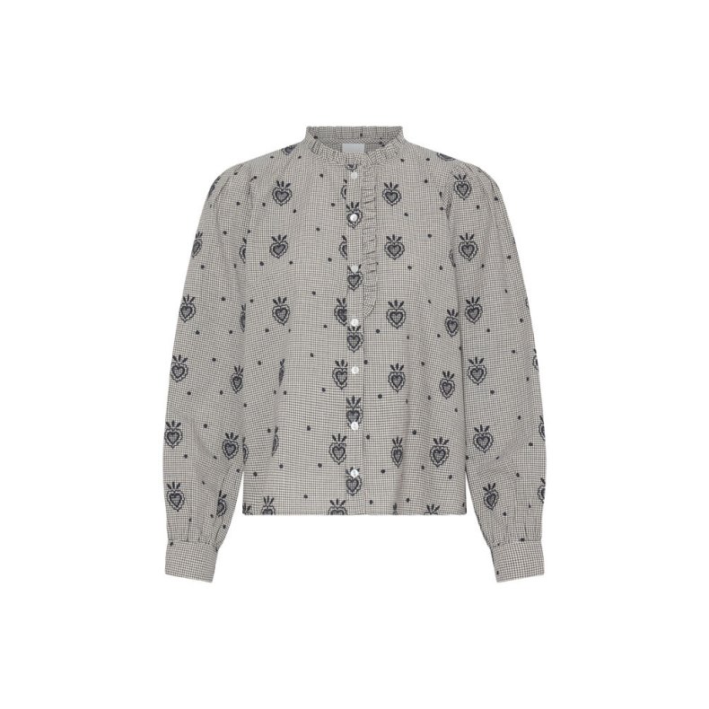 Eloza shirt ICHI, birch/dark