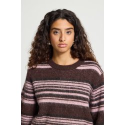 Ihhallo ss pullover ICHI,  Fudge W Pink Stripes