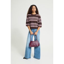 Ihhallo ss pullover ICHI,  Fudge W Pink Stripes