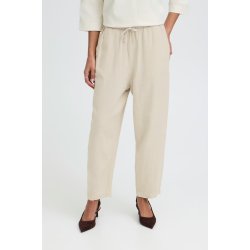 Linno pants barrel ICHI, natural ecru