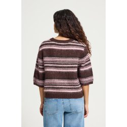 Ihhallo ss pullover ICHI,  Fudge W Pink Stripes