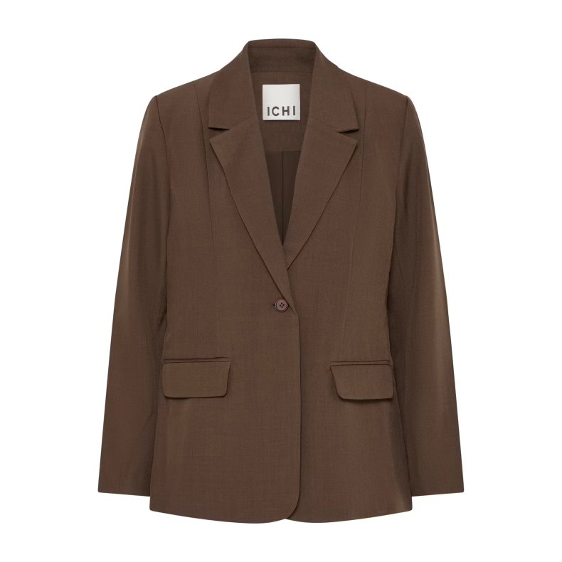 Fava long blazer ICHI, slate black melange