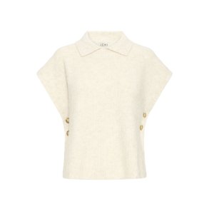 Iaylva poncho ICHI, oatmeal melange