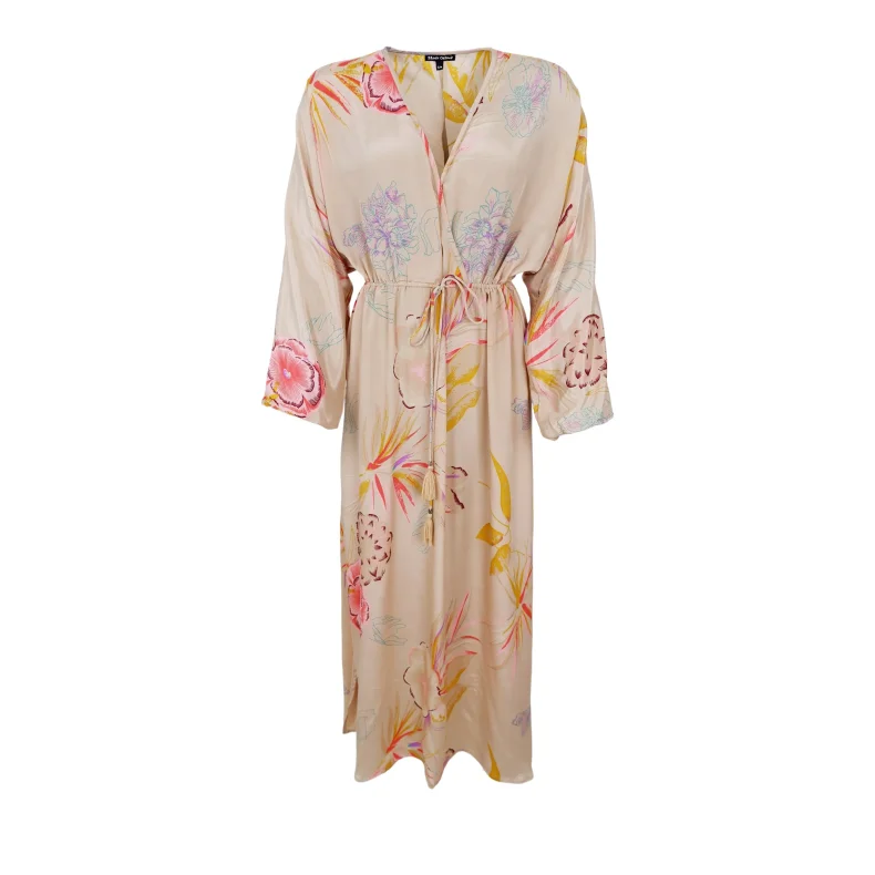 Luna v-neck dress l/s black Colour, poppy rose