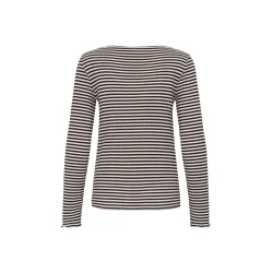 Cella ls long sleeve t-shirt ICHI, chocolate tort/cloud dancer