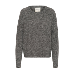 05 The knit pullover My Essential Wardrobe, dark grey melang