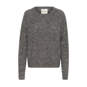 05 The knit pullover My Essential Wardrobe, dark grey melang