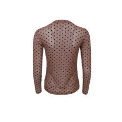 Mcjennie dotted mesh blouse Black Colour, espresso