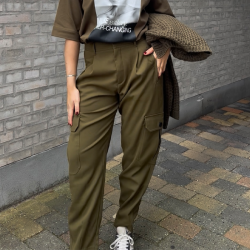 CMTailor pants Copenhagen Muse, dark olive