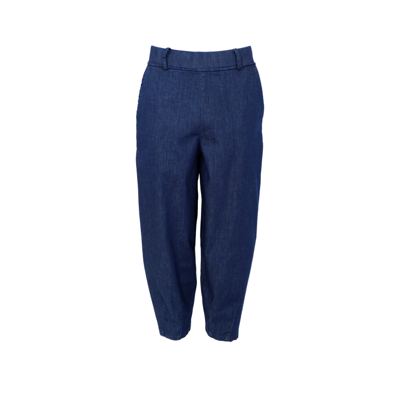 Black Colour Denice denim barrel pant, L.t. denim