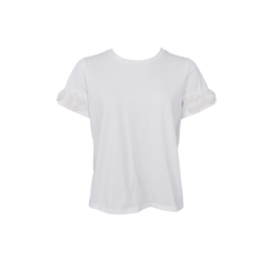 May flowerpatch tee Black Colour, off white