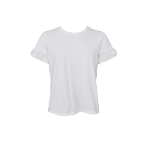 May flowerpatch tee Black Colour, off white