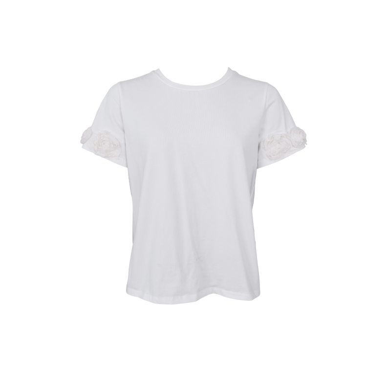 May flowerpatch tee Black Colour, off white