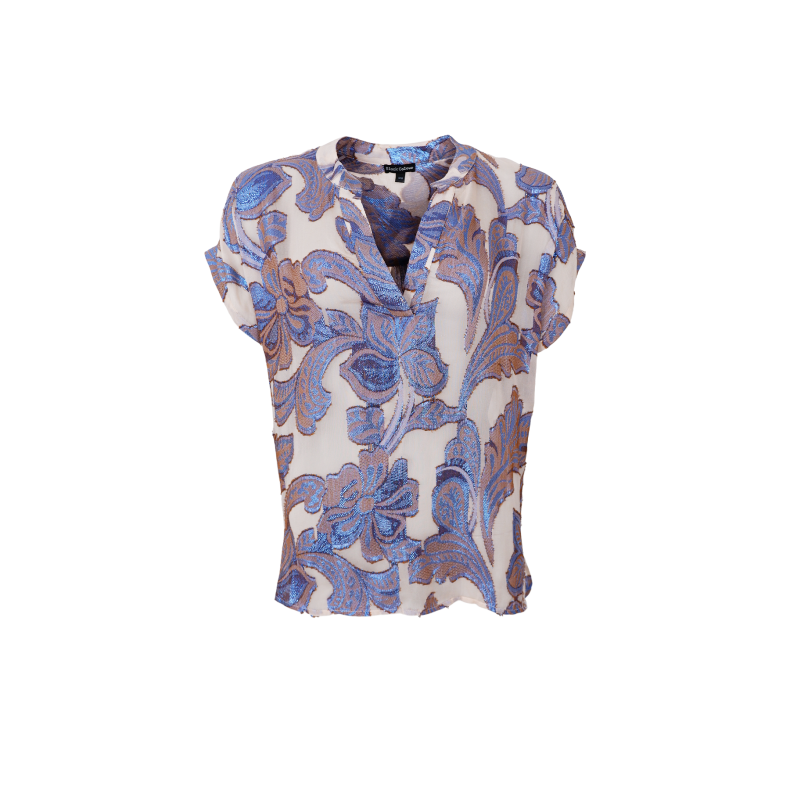 Kenzie ss blouse Black Colour, blue