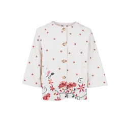 Cross jacket Black Colour, off white