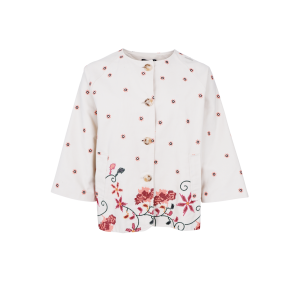 Cross jacket Black Colour, off white