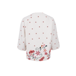 Cross jacket Black Colour, off white