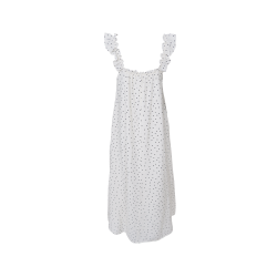 Benedikt dress Black Colour, off white dot
