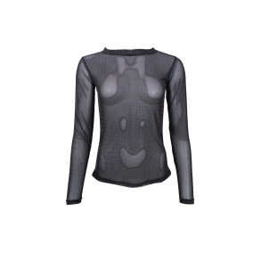 Bcjessie mesh blouse Black Colour, black dotted