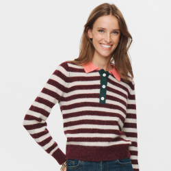 Nuciara riette stripe pullover Nmph, winetasting