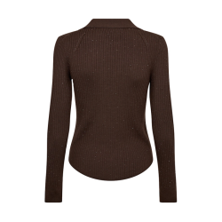 MMronika wool knit polo Mos Mosh, bracken