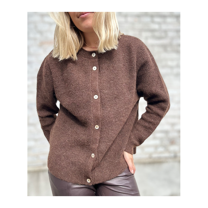Deby cardigan Sibin Linnebjerg, coffee