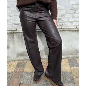 Boadep pants hw full length straight leg, brown